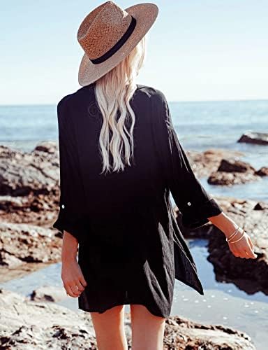 Bata Corta Manga Larga Cerrada