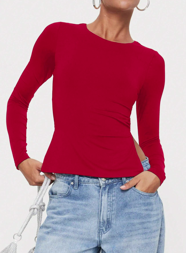 Blusa Roja Espalda Abierta