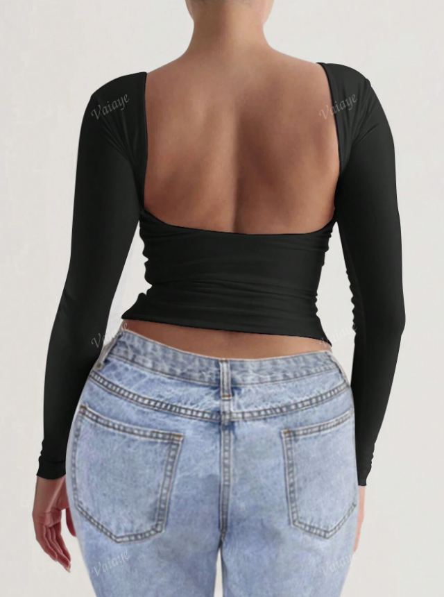 Blusa Negra Espalda Ab