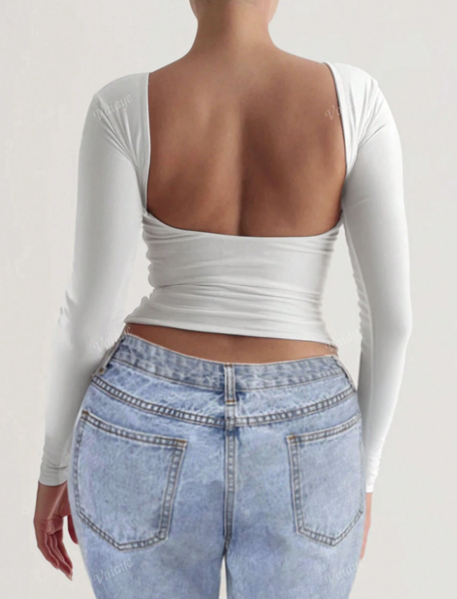 Blusa Blanca Espalda Ab