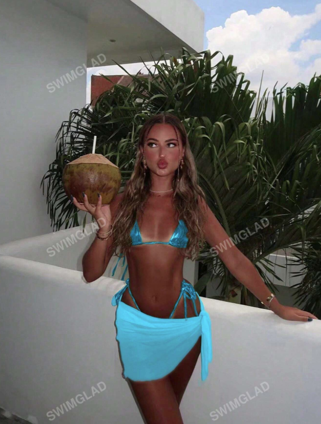 Bikini Azul Metalico 3PCS