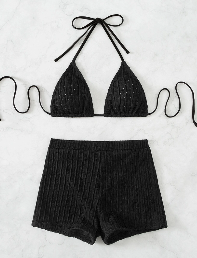 Bikini Negro 2PCS Short