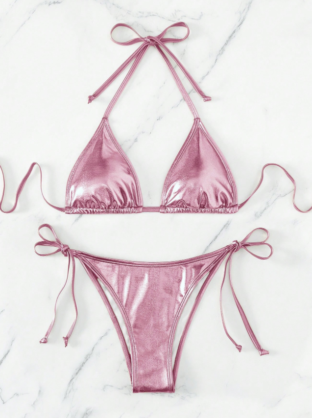 Bikini 2PCS Rosa Metalico