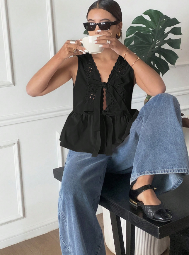 Chaleco Negro Frenchy