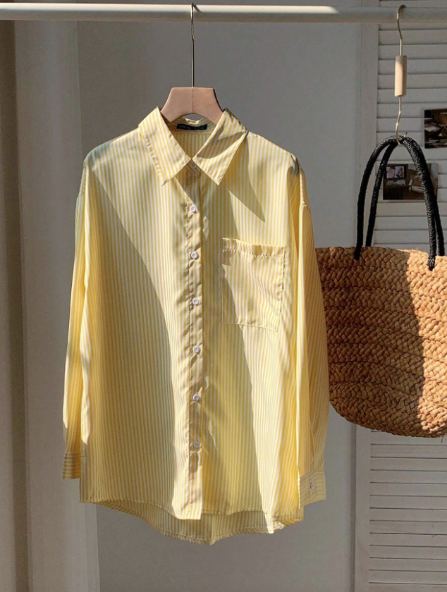 Camisa Amarilla de Lineas