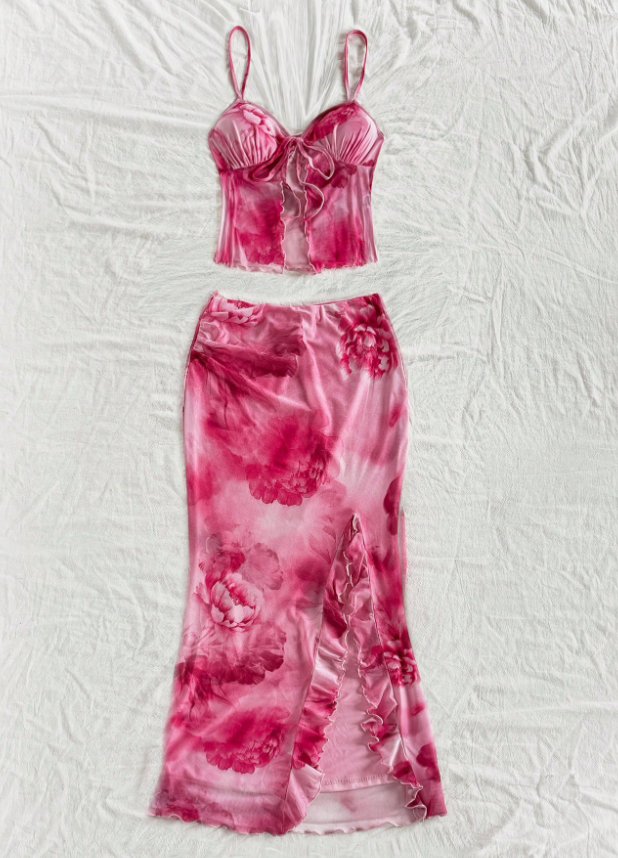 Conjunto Rosa de Falda