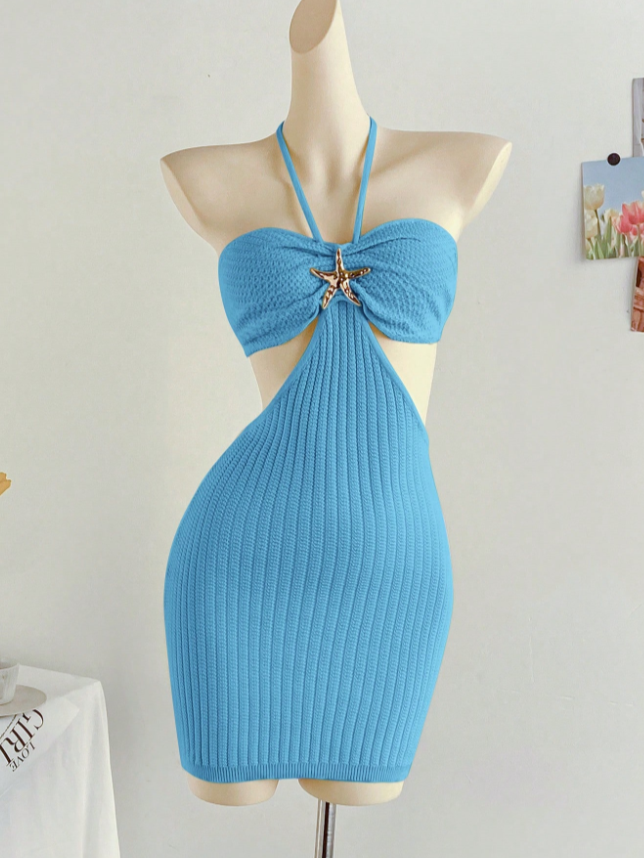 Vestido Corto Azul