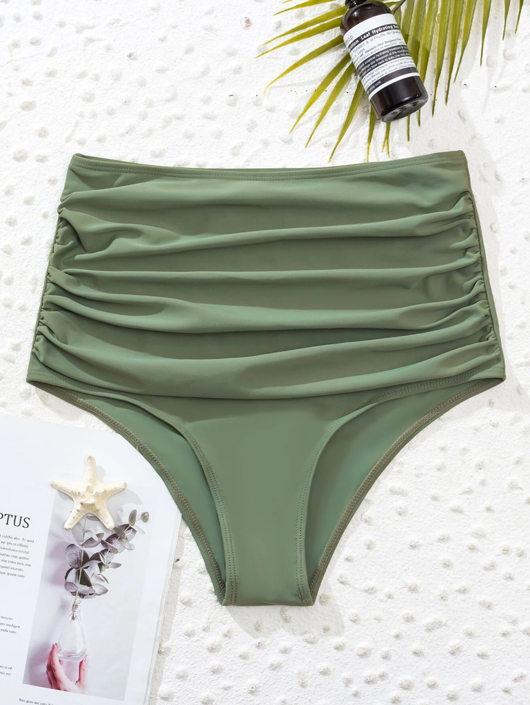 Calzon Bikini Verde Corte Alto