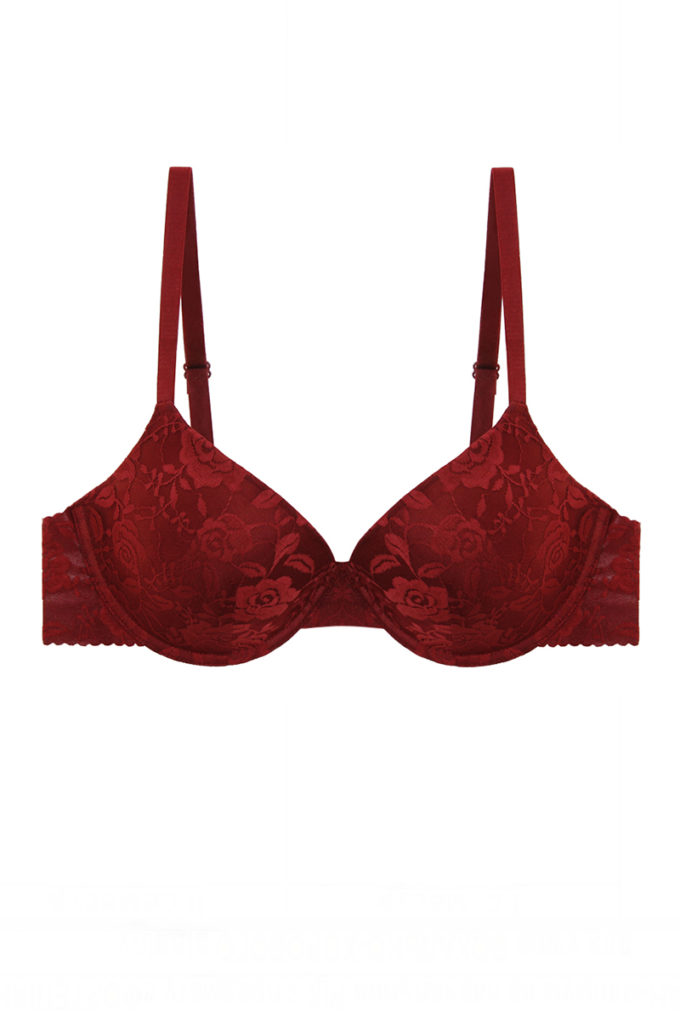 Brasier Floral Rojo