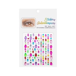 [STCIKER PARA ROSTRO GLITTER JOY STICKERS AUTOASHESIVOS FACE ART DECOR CHLOE ACCESORY GEMS STICKERS] Face Sticker Autoadhesivo