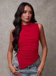 Blusa Asimetrica Roja