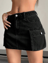 Falda Demin Negra