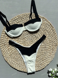Bikini Blanco y Negro 2PCS