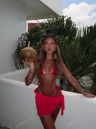 Bikini Rojo Metalico 3PCS