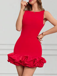 Vestido Rojo de Olan