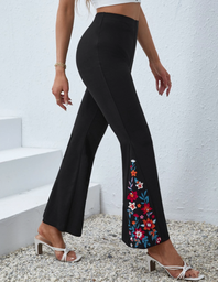 [sw2211295208515414 shein] Pantalon Bordado Flores