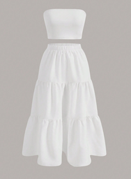 Conjunto Blanco Falda y Top