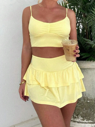 Conjunto Amarillo Falda y Top