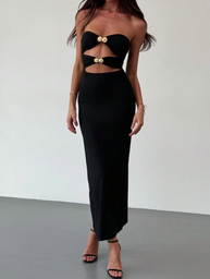 Vestido Negro de Aberturas