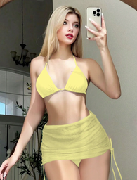 Bikini Amarillo 3PCS Falda