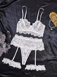Set 4PCS Lenceria Blanca