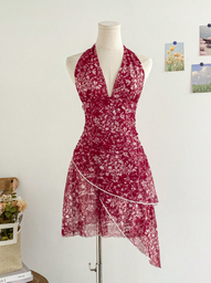 Vestido Rojo Estampado